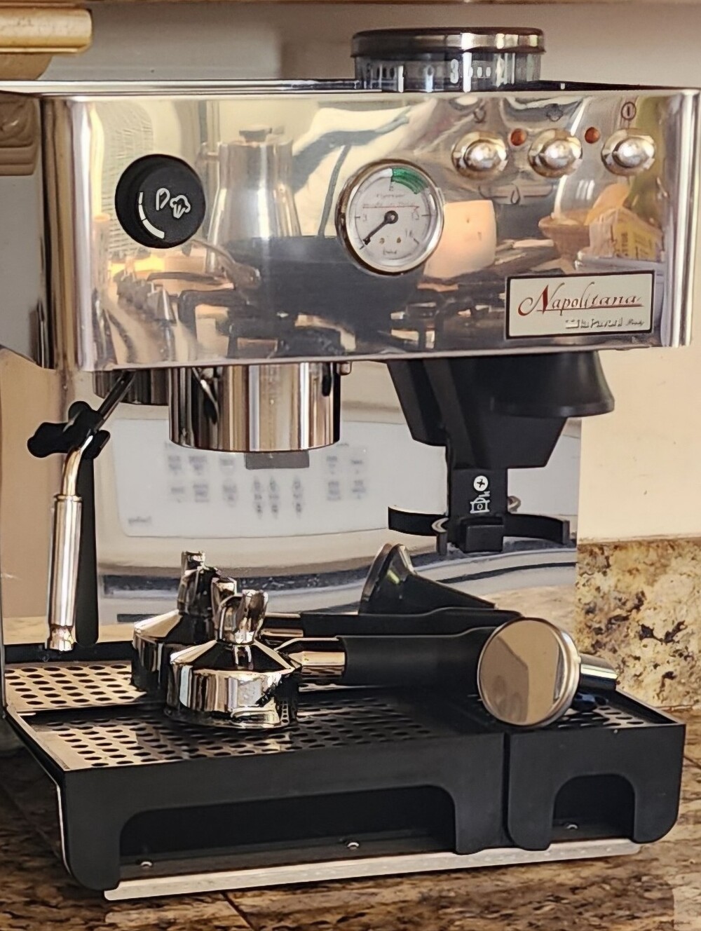 La Pavoni Napolitana 1200 Italian Stainless Steel Espresso Machine